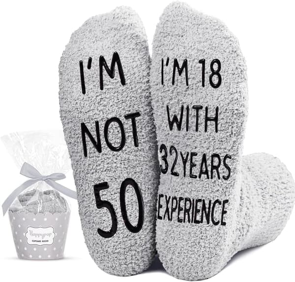 50th Birthday Gift Socks for Women and Men