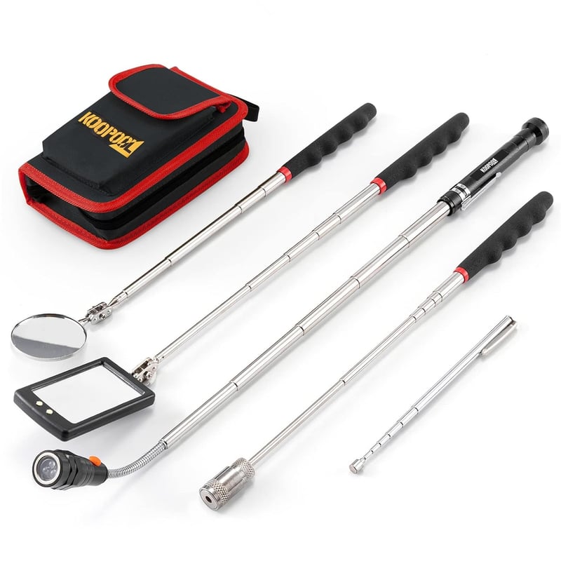 Telescoping Magnetic Pickup Tool Set with LED Flashlight