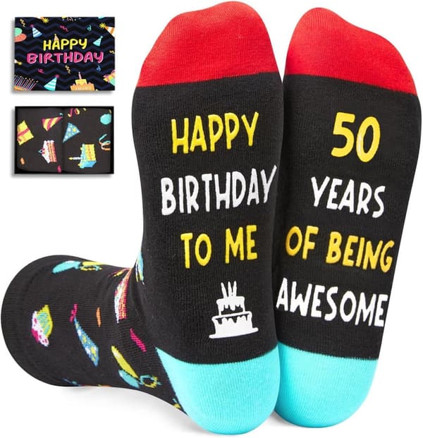Birthday Gifts: Thoughtful Socks for Adults (Ages 45-50)