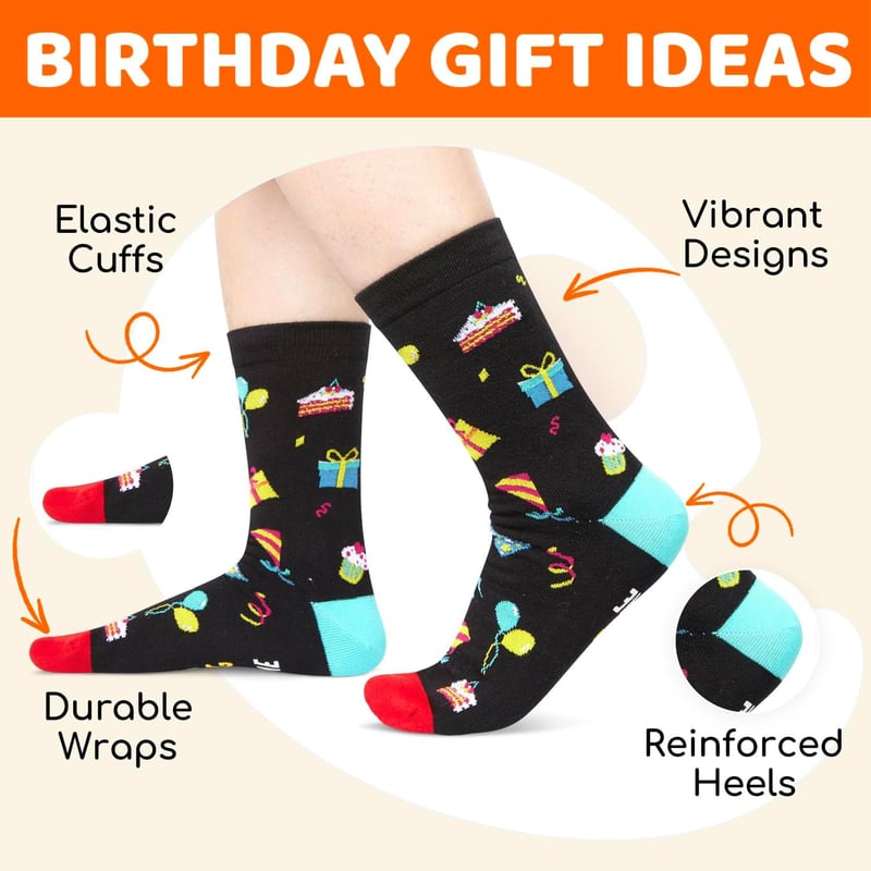 Birthday Gifts: Thoughtful Socks for Adults (Ages 45-50)