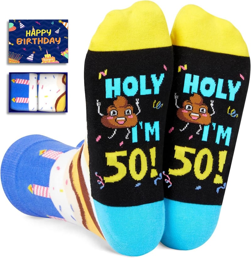 50th Birthday Socks for Men and Women