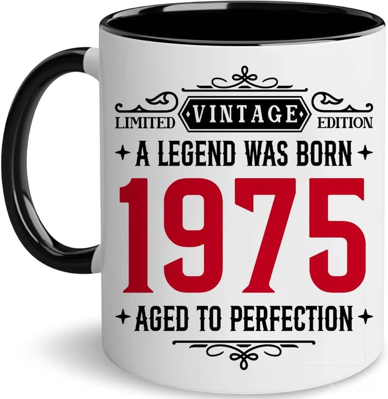 Vintage 1975 Mug - 50th Birthday Gift for Him/Her