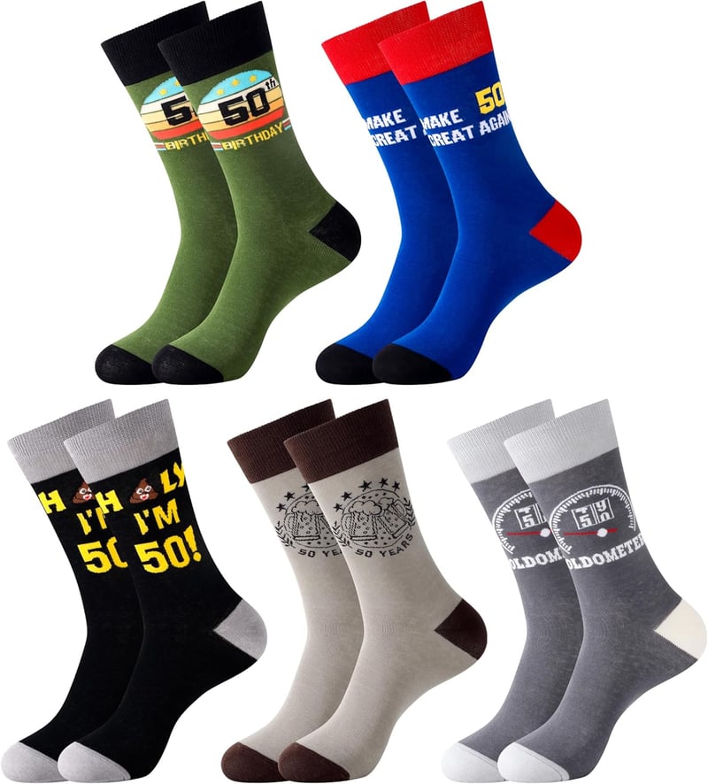 50th Birthday Funny Socks for Men - Fun Pickleball Gift