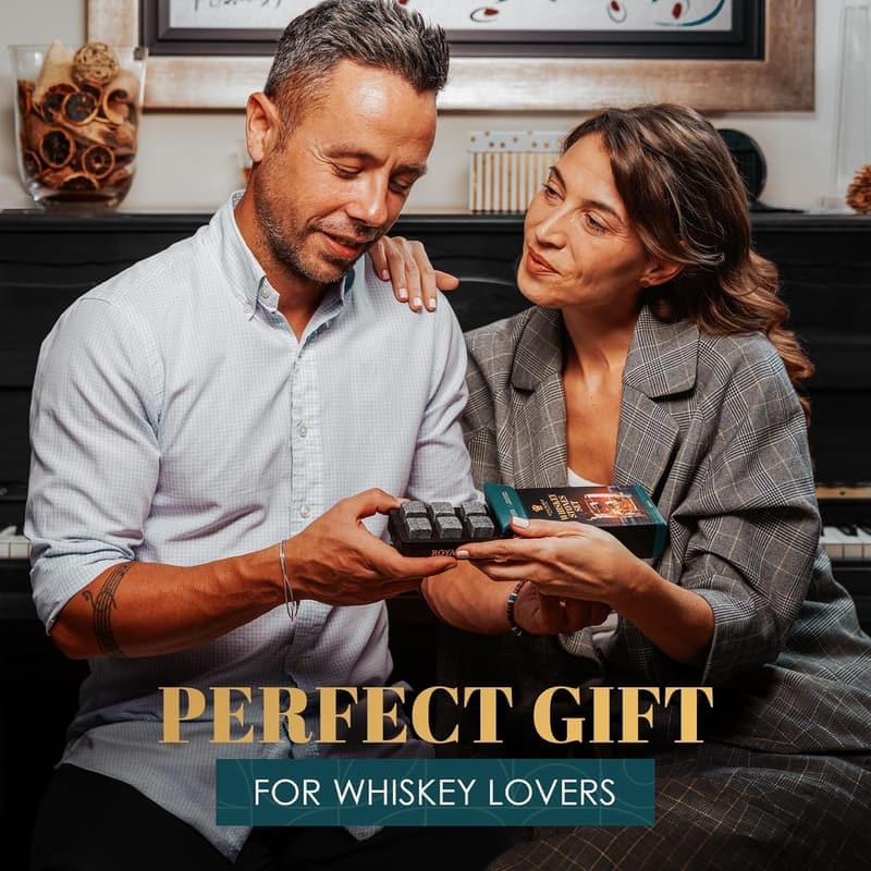 Whiskey Stones Gift Set – Artisan Chilling Rocks for Men