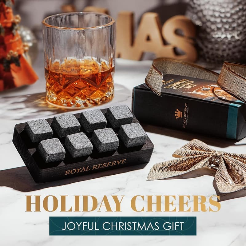 Whiskey Stones Gift Set – Artisan Chilling Rocks for Men