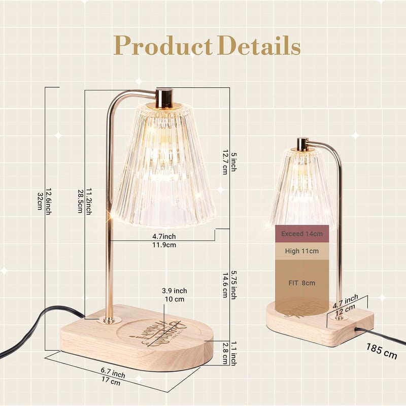Birthday Candle Warmer Lamp with Timer - Unique Gift for Women