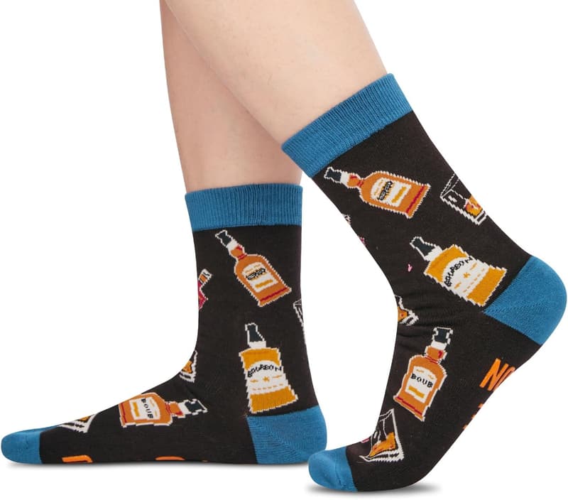 Father's Day Bourbon Whiskey Socks Gift for Him