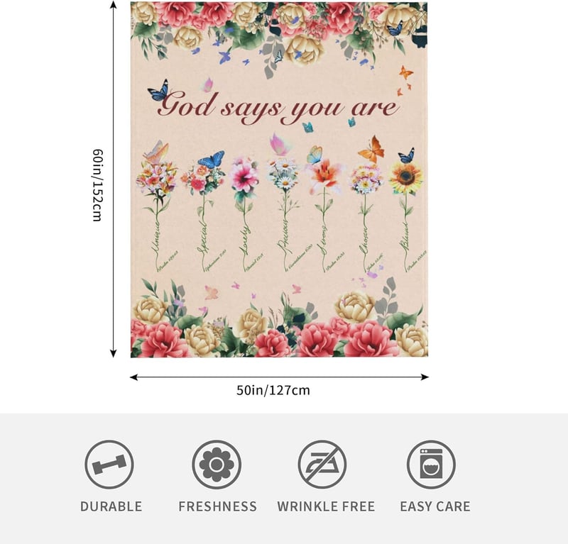 Unique Bible Blanket for Women's Birthday Gift, 60