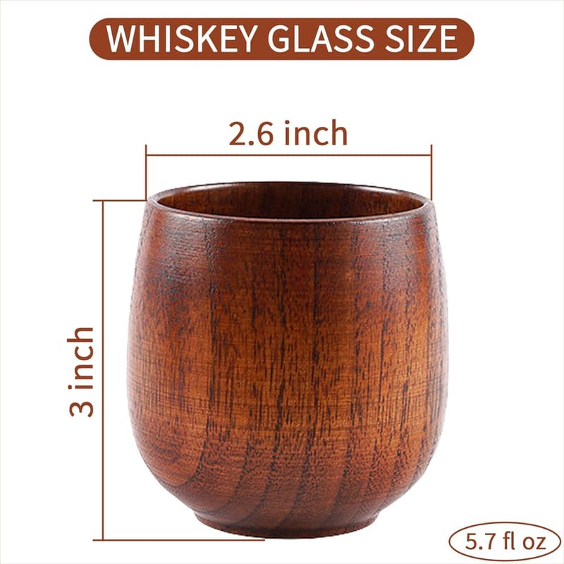 Whiskey Tasting Glasses Set – Wooden Gifts for Men