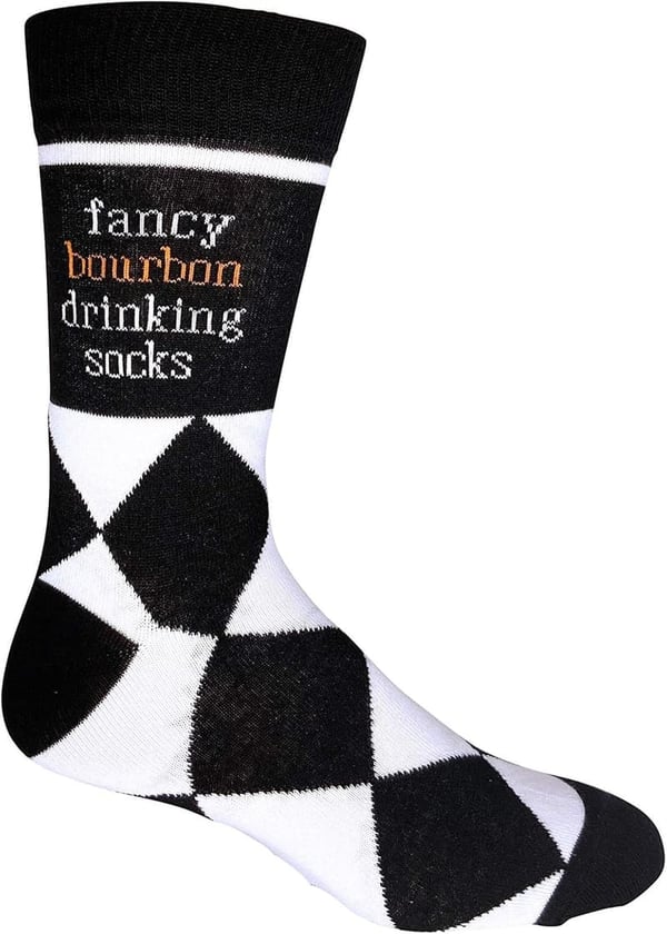 Bourbon Themed Men's Dress Socks - Fun Gift for Whiskey Lovers