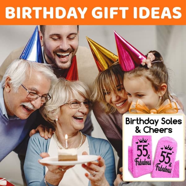 Funny Birthday Socks for Senior Women - Fuzzy Gift for Mom