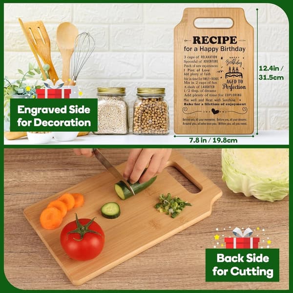 Birthday Recipe Cutting Board - Unique Gift for Couples