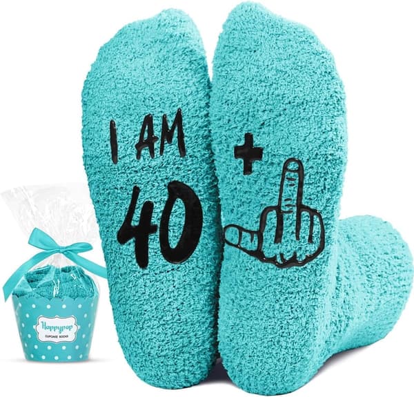 Birthday Gifts for Women – Fuzzy Socks for Her in 40s & 50s