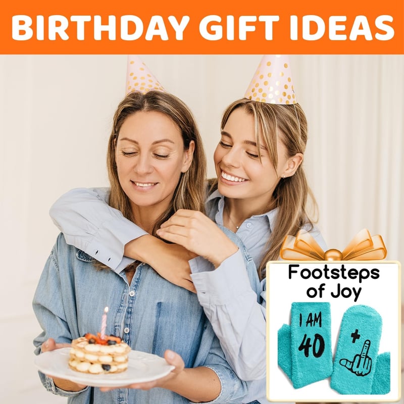 Birthday Gifts for Women – Fuzzy Socks for Her in 40s & 50s