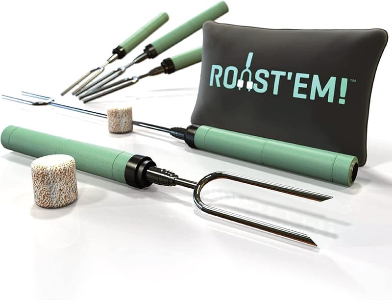 Extra Long Telescoping Marshmallow Roasting Sticks - Set of 5