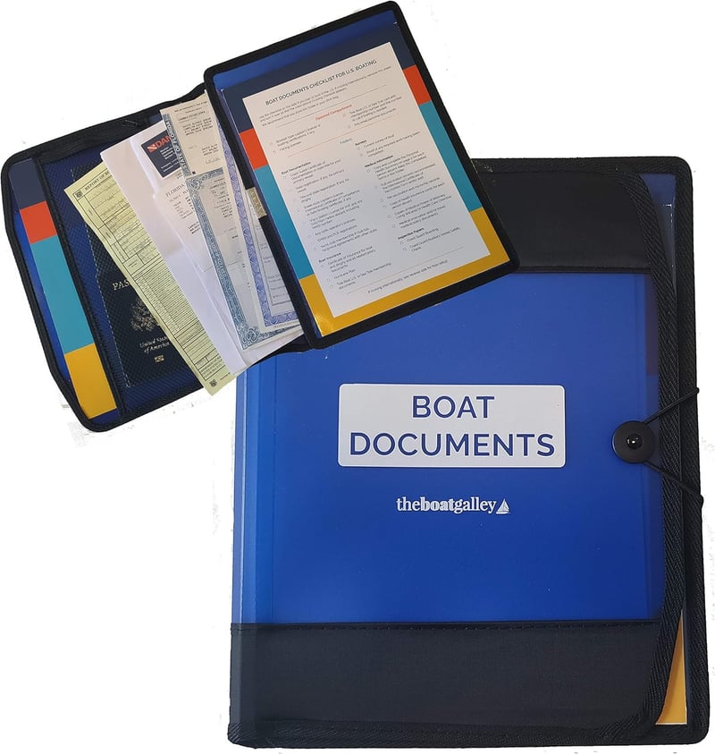 Waterproof Boat Documents Organizer for Men - Large Capacity