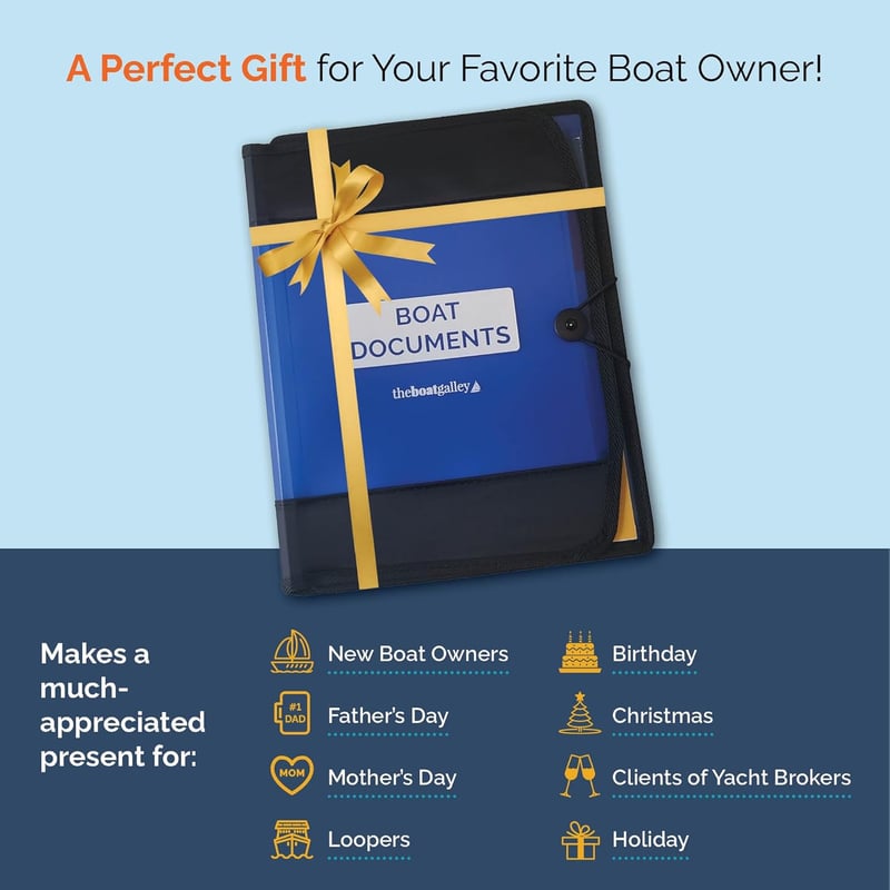 Waterproof Boat Documents Organizer for Men - Large Capacity