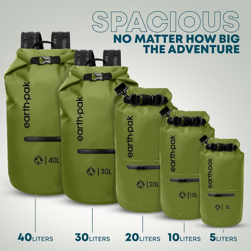 Waterproof Dry Bag Backpack with Zippered Pocket