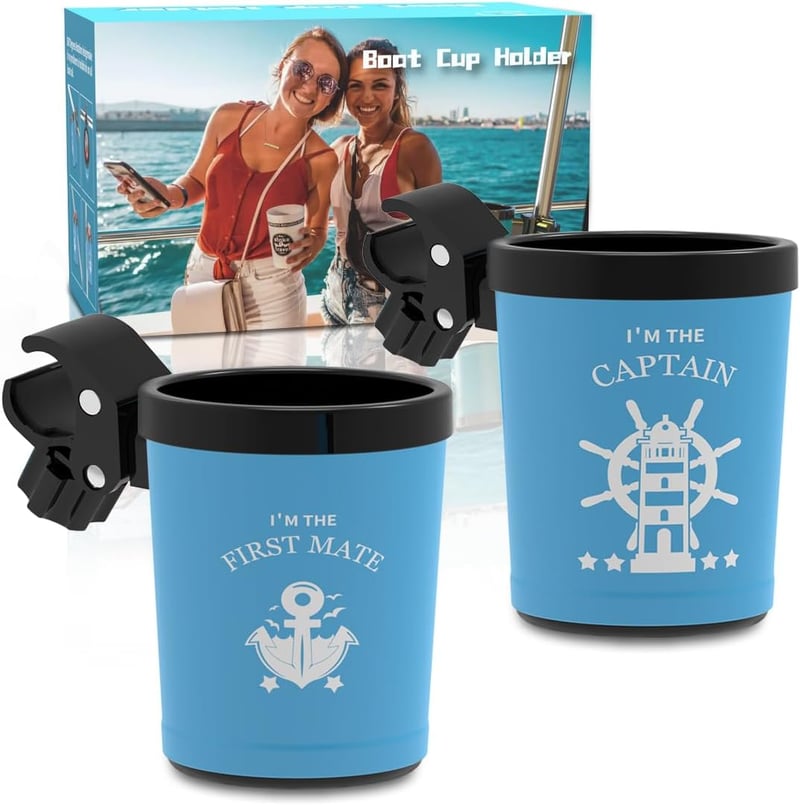 Universal Marine Boat Rail Cup Holder – No-Drill Installation