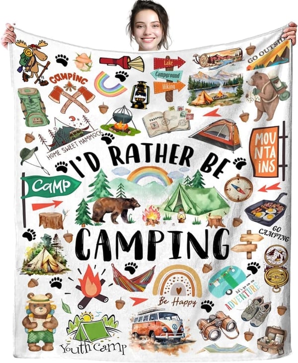Cozy Flannel Camping Blanket for Outdoor Adventures
