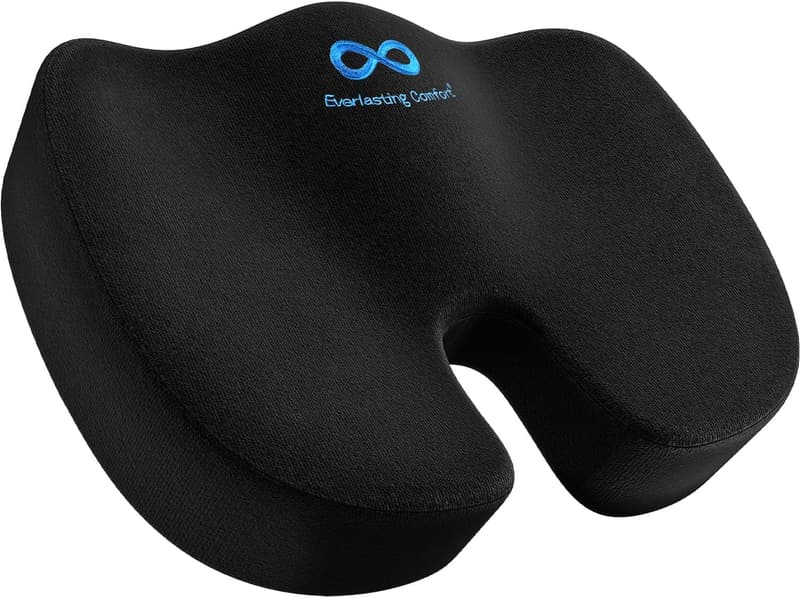 Ergonomic Memory Foam Seat Cushion for Tailbone Pain Relief