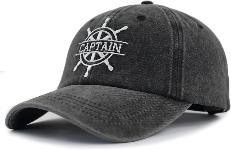 Matching Adjustable Captain and First Mate Hats for Couples