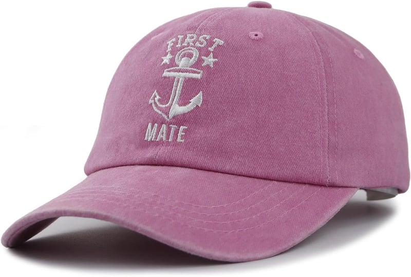 Matching Adjustable Captain and First Mate Hats for Couples