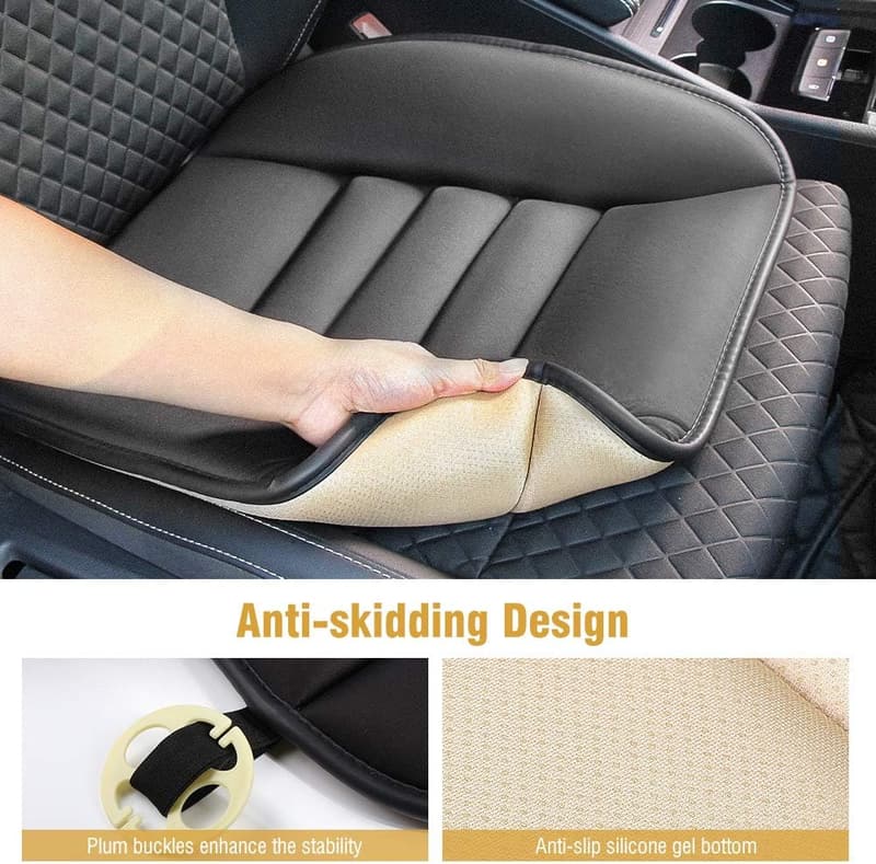 Universal Memory Foam Car Seat Cushion with Non-Slip Bottom