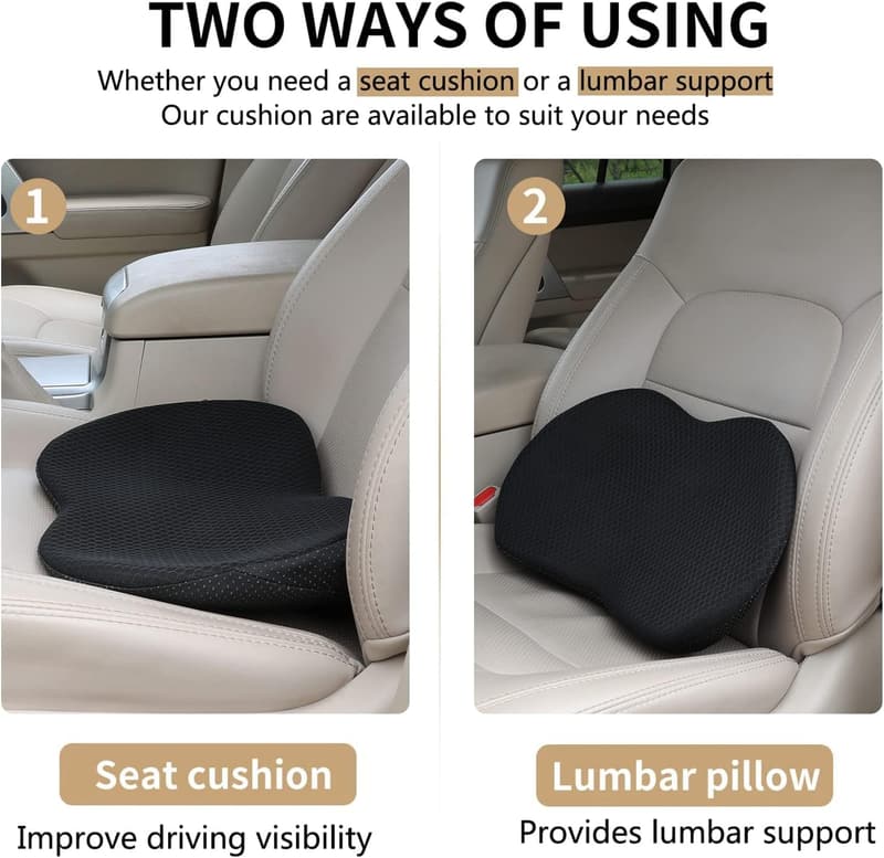 Memory Foam Car Seat Cushion for Sciatica Relief