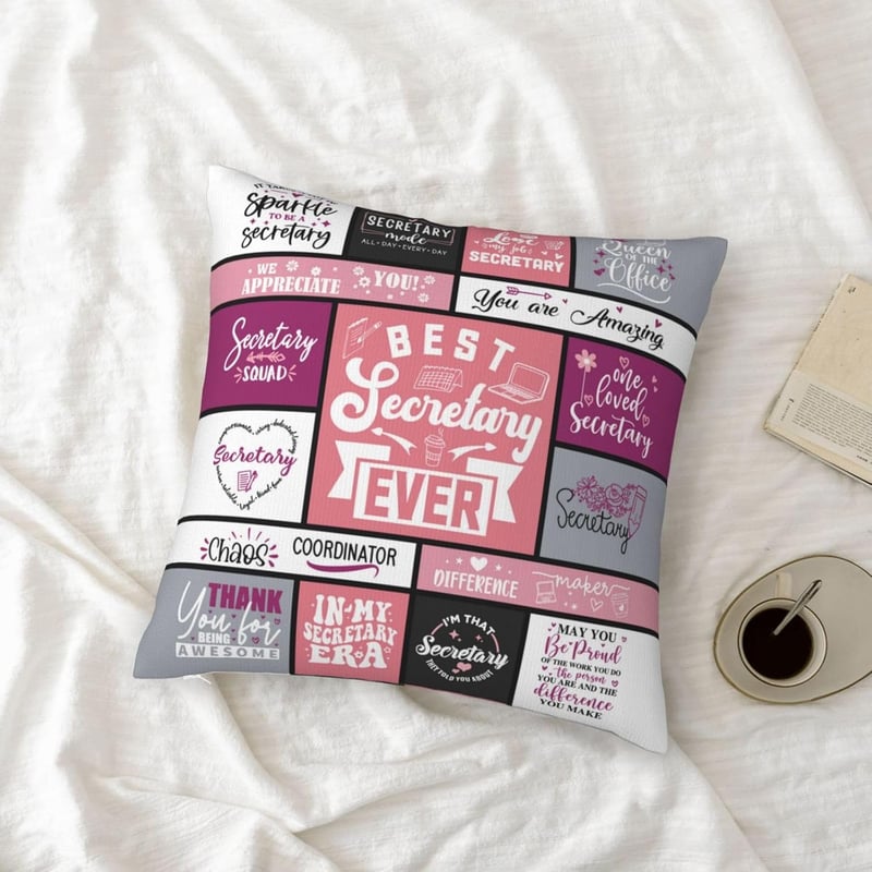 Secretaries Appreciation Throw Pillow Covers - Gift for Women