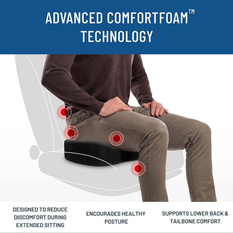 Memory Foam Car Seat Cushion for Tailbone Pain Relief