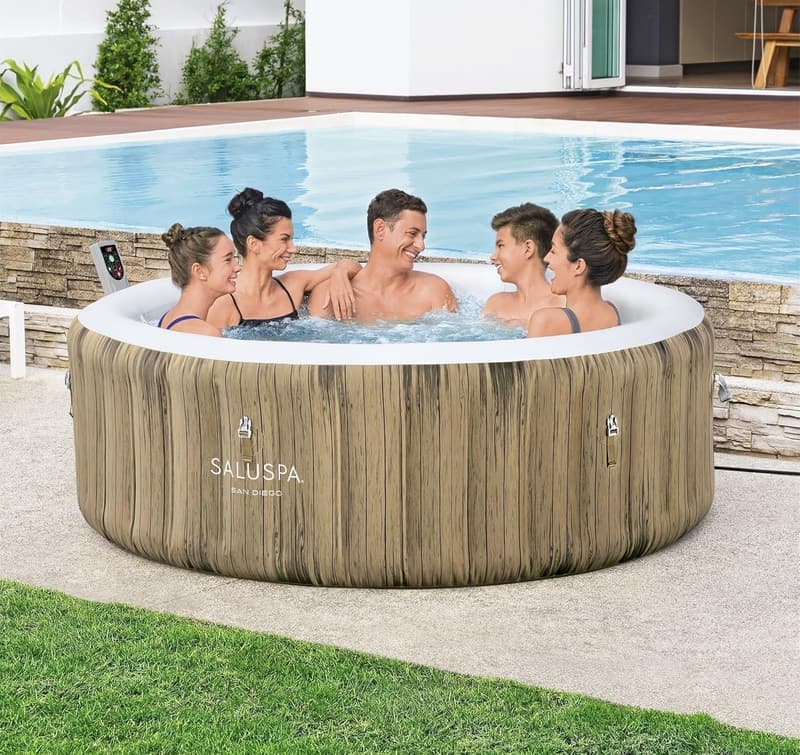 Portable Inflatable Hot Tub Spa for 4-6 Persons