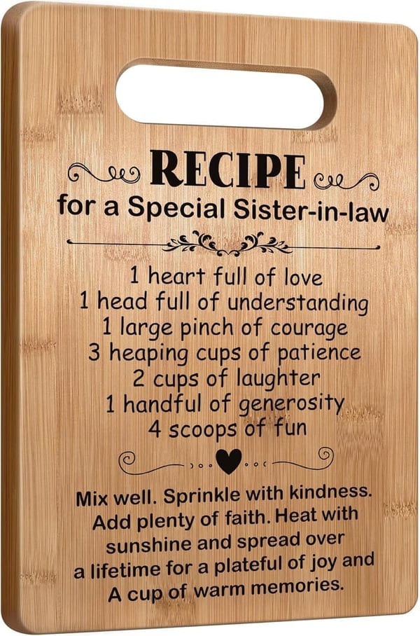 Sister-in-Law Birthday Cutting Board Gift
