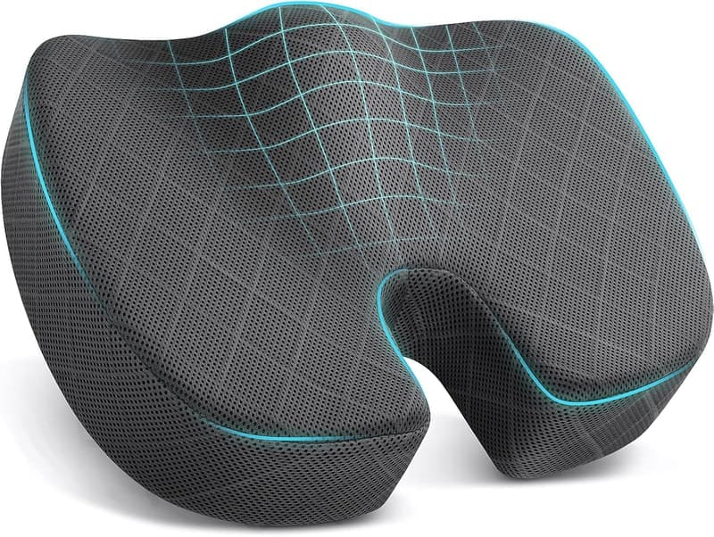 Memory Foam Seat Cushion for Pain Relief - Office & Travel