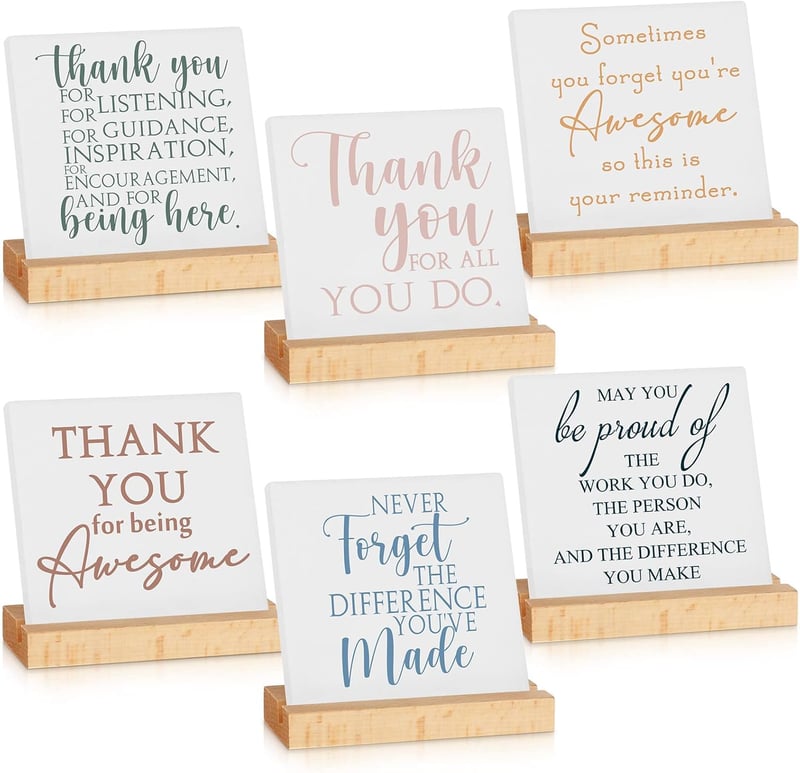 Multicolor Inspirational Desk Signs for Coworker Appreciation