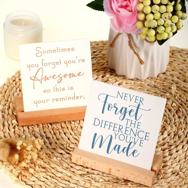 Multicolor Inspirational Desk Signs for Coworker Appreciation
