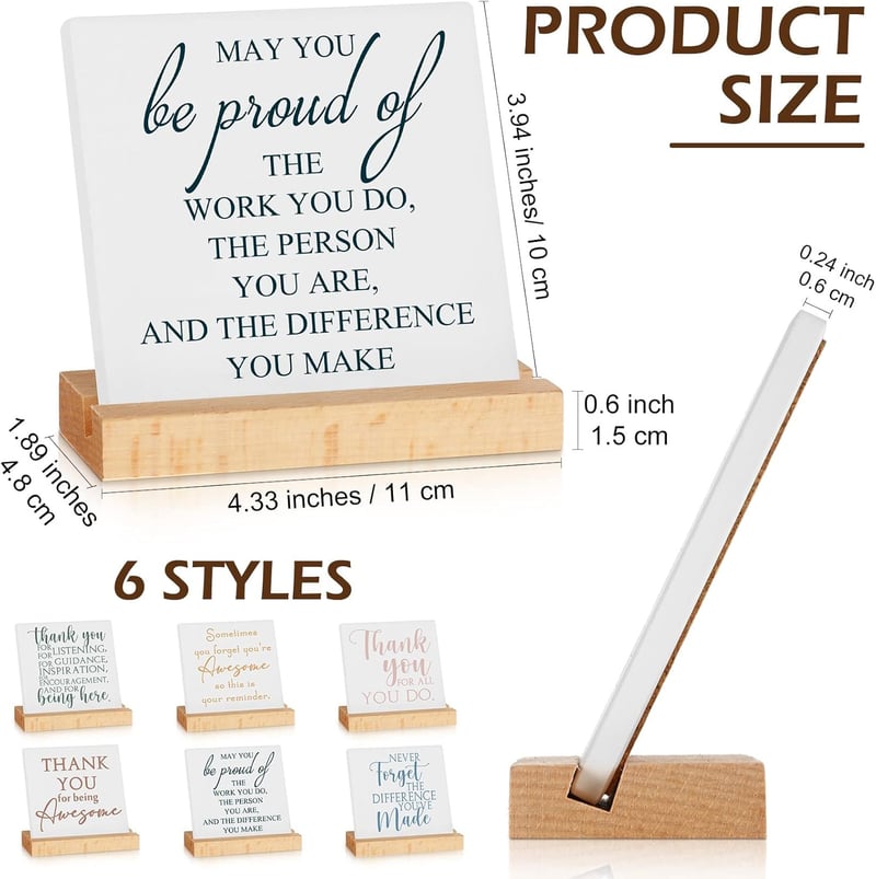 Multicolor Inspirational Desk Signs for Coworker Appreciation