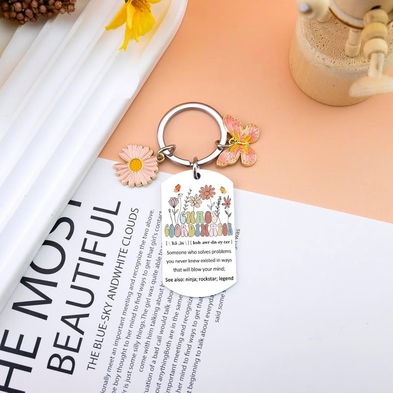 Thank You Gifts for Women - Cute Keychain for Coworkers