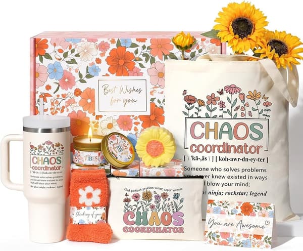 Administrative Professionals Day Gift: 40 OZ Tumbler & Tote Bag for Women