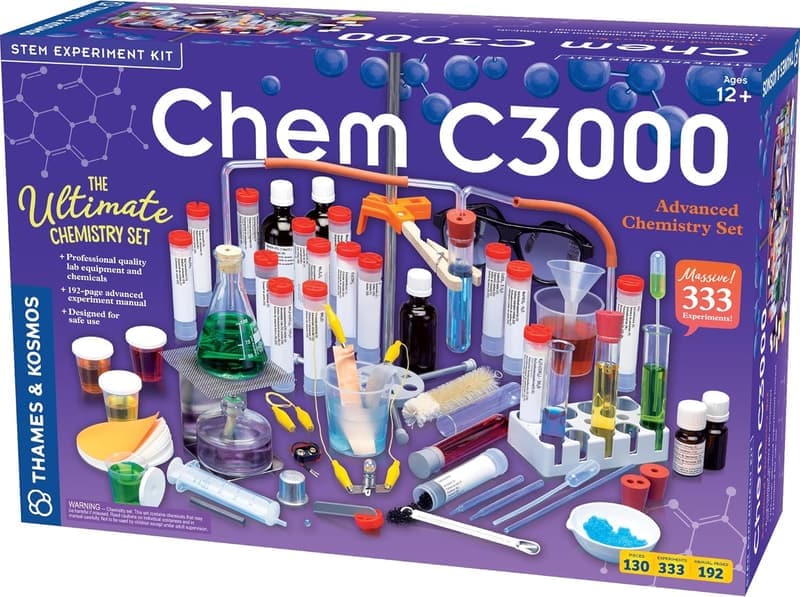 Thames & Kosmos Chem C3000 Chemistry Set for Students, 333 Experiments