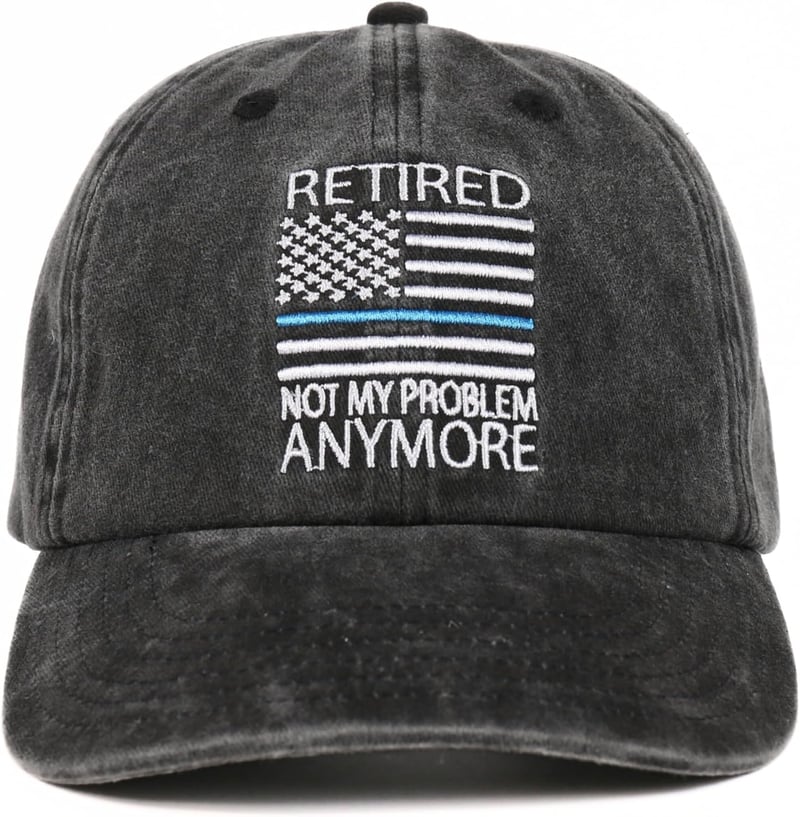 Retirement Gift: Adjustable Embroidered Cap for Police Officers
