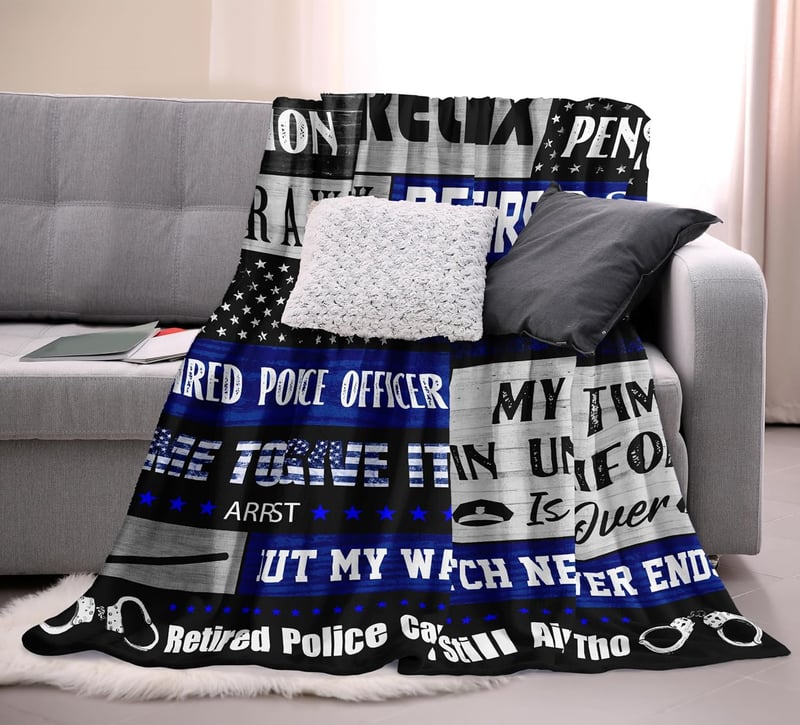 Police Retirement Blanket Gift - 60