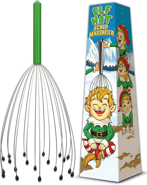 Christmas Scalp Massager Gift Set - Stocking Stuffer for Adults