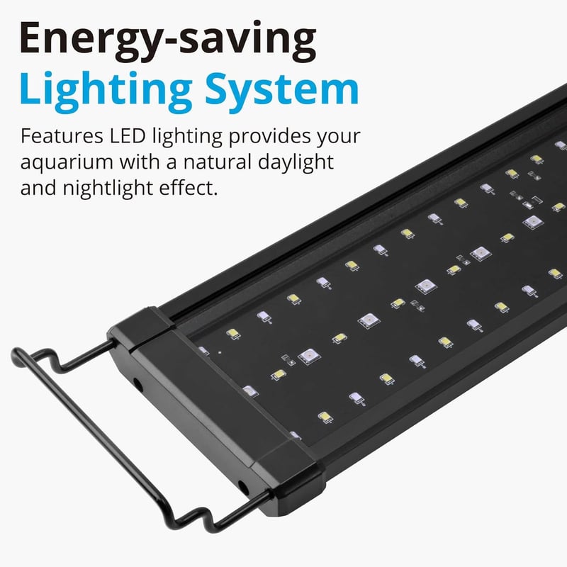 Marine LED Fish Tank Light with Timer, 30-36 Inch, 32W