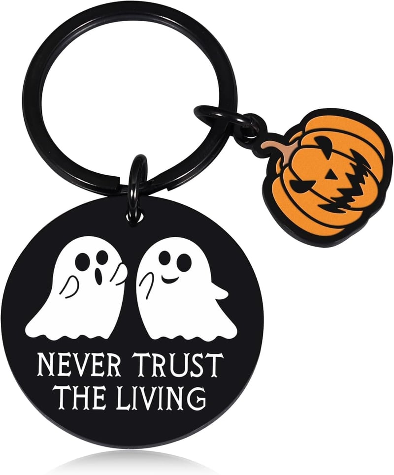 Halloween Keychain Gift for Men and Women - Spooky Stocking Stuffer