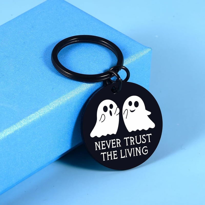 Halloween Keychain Gift for Men and Women - Spooky Stocking Stuffer