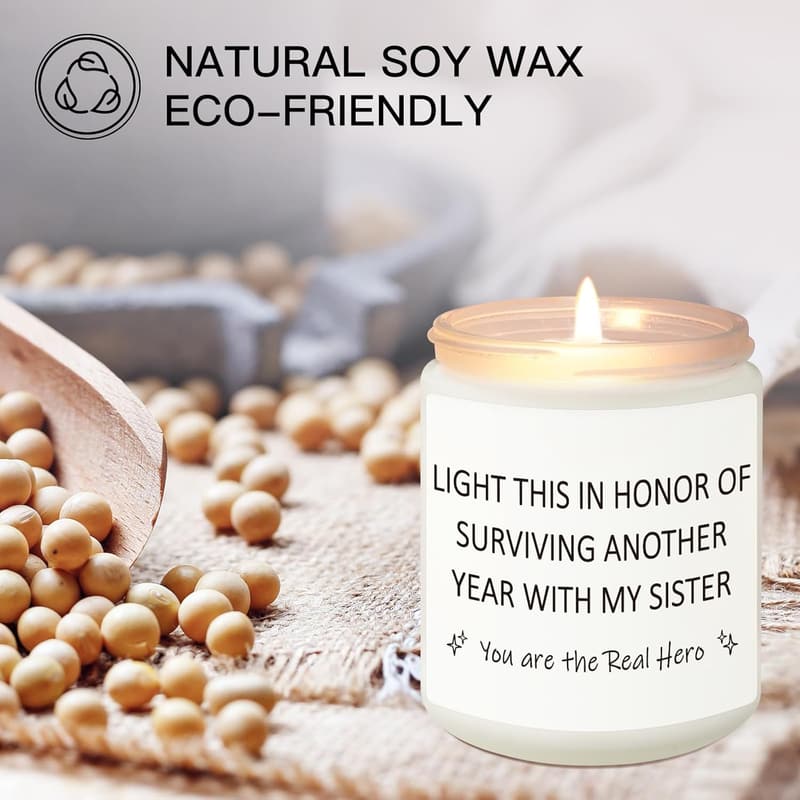 Brother-in-Law Birthday Gift: Handmade Lavender Soy Candle