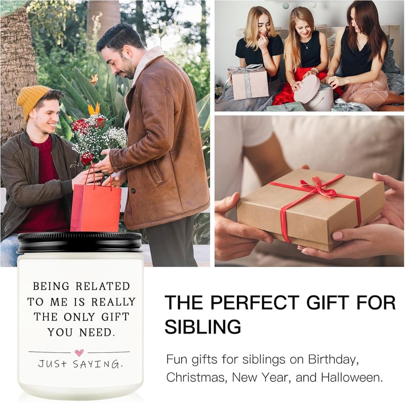 Sibling Candle for National Siblings Day - Humorous Gift
