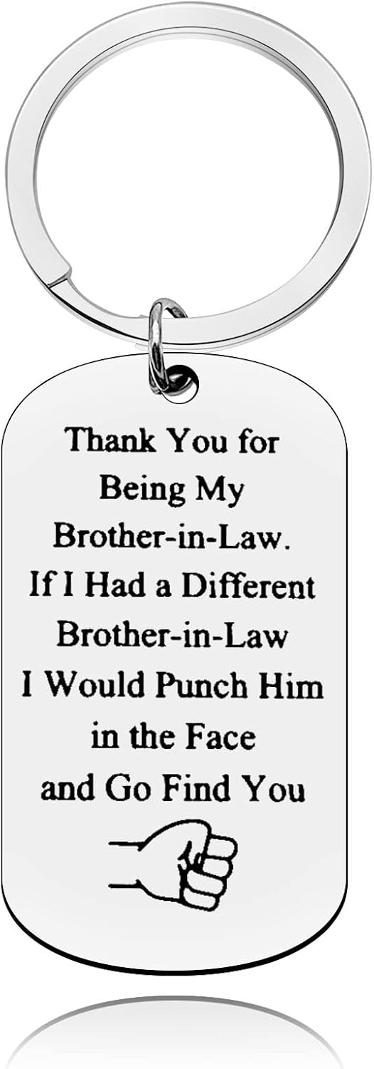 Brother-in-Law Wedding Keychain Gift for Men