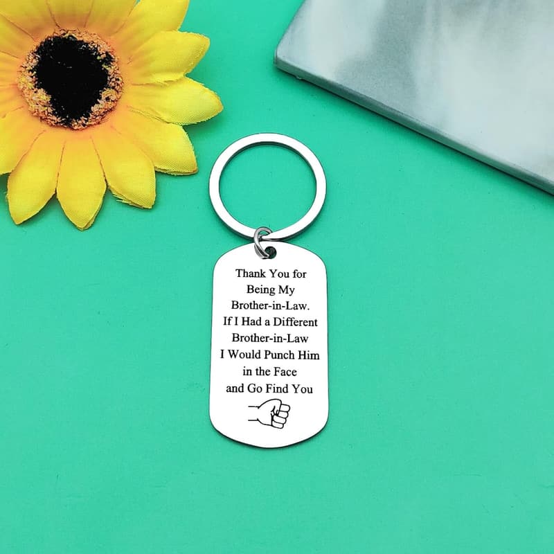 Brother-in-Law Wedding Keychain Gift for Men